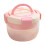 Doppellagige, mikrowellengeeignete Lunchbox, rosa 2
