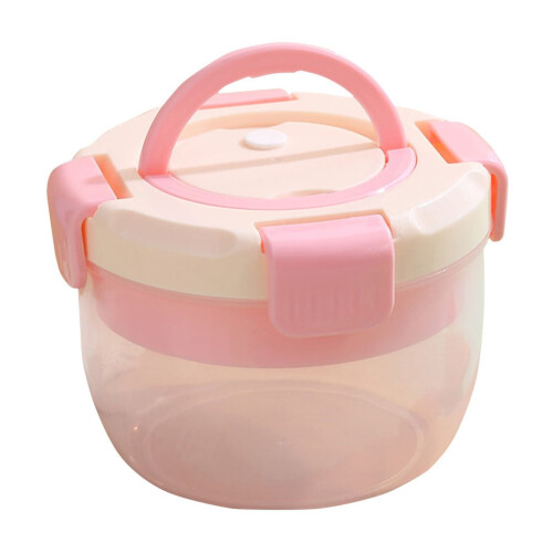 Doppellagige, mikrowellengeeignete Lunchbox, rosa 1
