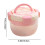 Doppellagige, mikrowellengeeignete Lunchbox, rosa 3