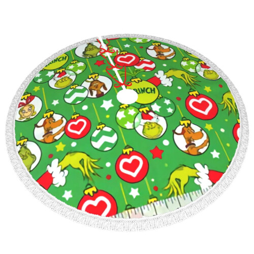 Saia para árvore de Natal de 122 cm (48 polegadas) em poliéster para decoração natalina. 2