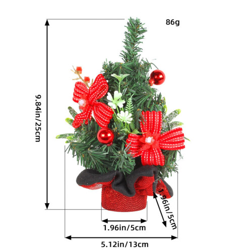 Pine Needles and Red Fruit Christmas Tree Decorations Set 2