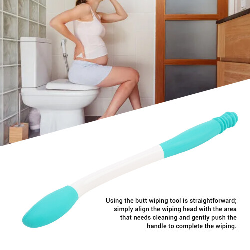 Toilettenhilfe mit langem Griff Hintern-Wischer Grün/Weiß ABS 2