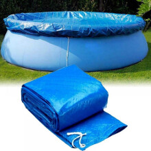 Round Pool Cover 12ft PE Solar Hood Dust-Proof