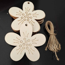 Viflosae wooden rabbit hanging ornaments 10 pcs