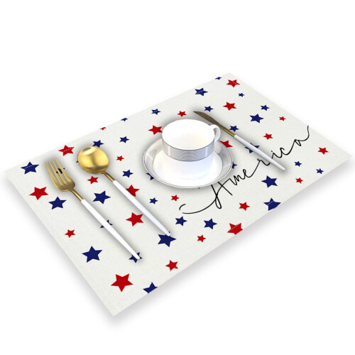 Ensemble de 6 sets de table patriotiques – 30 x 45 cm 1