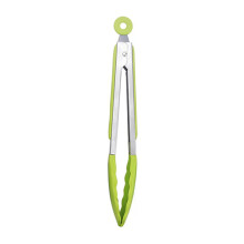 Silicone Kitchen Tongs Heat Resistant 7 Inch Green
