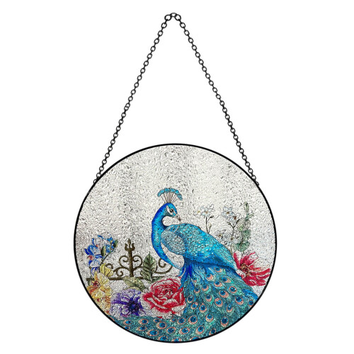Peacock Colored Glass Pendant Home Decoration 1