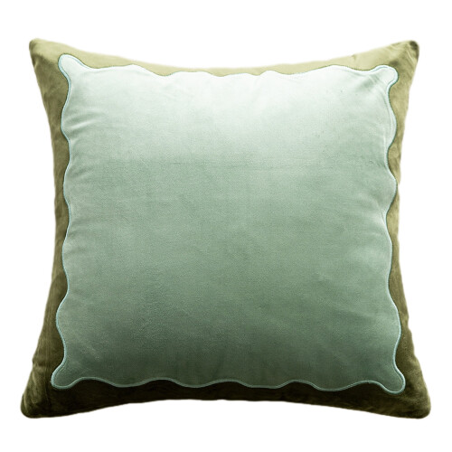 Green Chenille Sofa Pillow 45x45x10cm Decorative Cushion (1 1