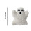 Halloween spookkussen, wit pluche sierkussen, 1 stuk 5