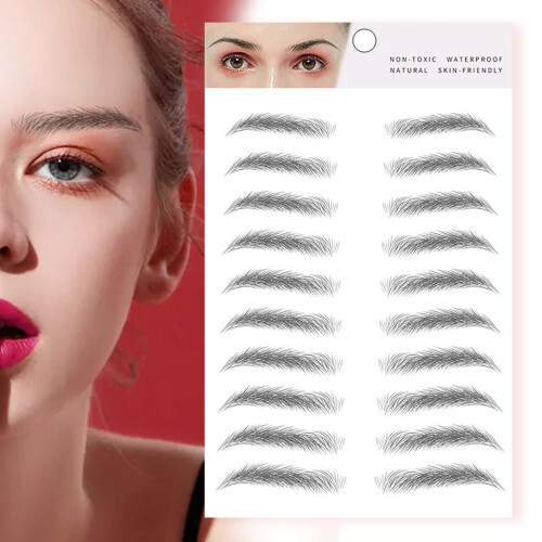 Eyebrow Stickers European Broken Design Water Transfer 12 1