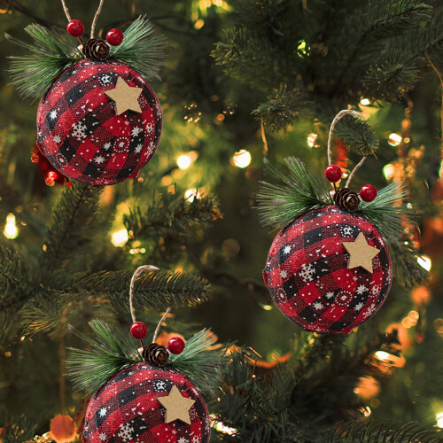 Bruchsichere Weihnachtskugeln, 80 mm, 3er-Pack 2
