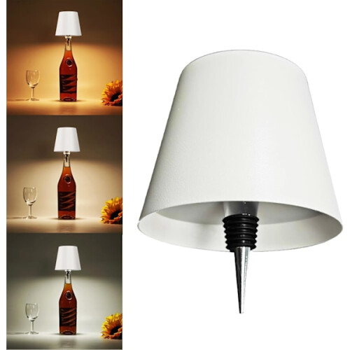 Lampe sans fil pour bouteille de vin LED à commande tactile 3 couleurs 1