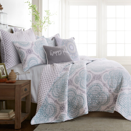 Διακοσμητικά μαξιλαροφόρα Levtex Home 14x18 ίντσες γκρι-λευκό 2