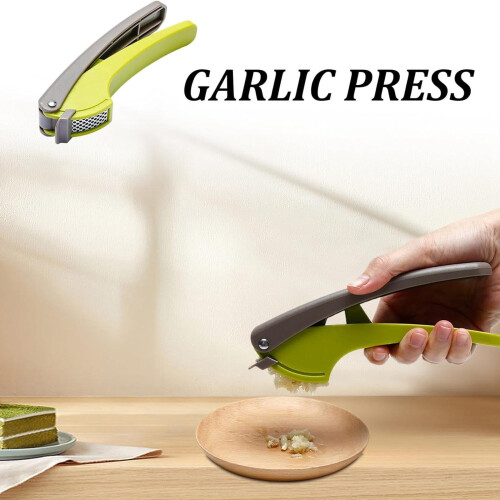 Stainless Steel Garlic Press with Comfortable Handle 2