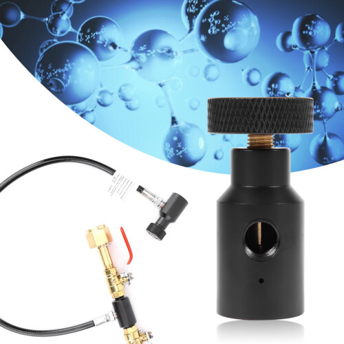 CO2-navuladapter 1/8 NPT zwart metaal 1