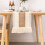 Caminho de mesa em juta natural com franjas, algodão estilo boho, 12,2 5