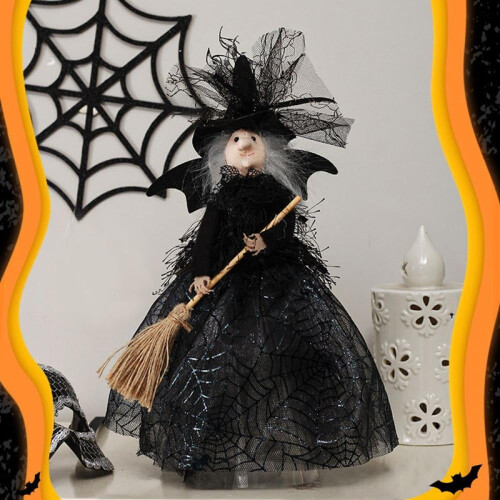 Halloween Witch Doll Ornament for Tree Top or Desk 1