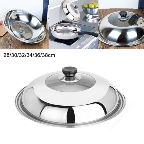 Καπάκι Wok από ανοξείδωτο ατσάλι 40cm με σκληρυμένο γυαλί 1