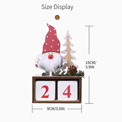 2 décorations de calendrier de l'Avent en bois 2
