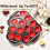 Siliconen muffinvorm met metalen frame, 6 cupjes, rood 4