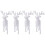 Mini deer figurines white plastic 4 pcs 14 cm 4