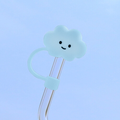 Couvercle de paille en silicone en forme de nuage, 1 pièce 1