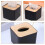Houten tissuebox van plastic, 11 x 11 x 9,5 cm 3