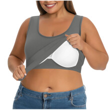 Damen-Freizeitshirt, Fitness, Workout, Laufen, Tanktops-Grau XXL