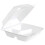 White foam takeout container three compartment 8x8x3 inch 1