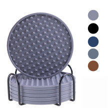 Juego de posavasos antideslizantes HVACSTAR con ranura profunda y resistentes al calor.