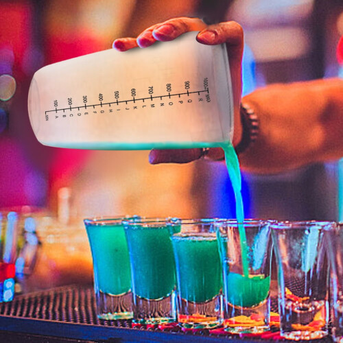 Shaker à cocktail transparent – Résine alimentaire, 1000 ml 1