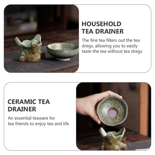 Ceramic Tea Strainer Set – 8.5 cm 2