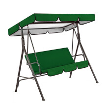 Toldo impermeable para columpio de jardín, color verde oscuro.
