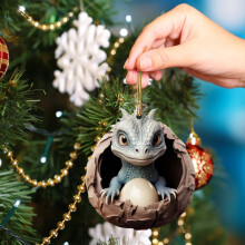 Dinosaur Egg Pendant Acrylic Holiday Car Hanging Decoration