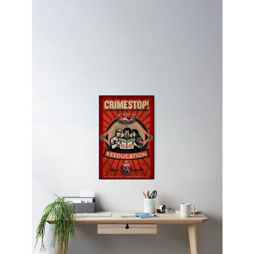 Affiche de propagande Crimestop1984 sans cadre 1