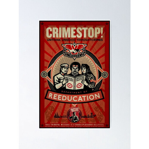 Affiche de propagande Crimestop1984 sans cadre 2