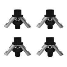Bouchons de champagne en acier inoxydable noir (lot de 4)