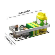 Kitchen sink organizer caddy for sponges, brushes, and wipes