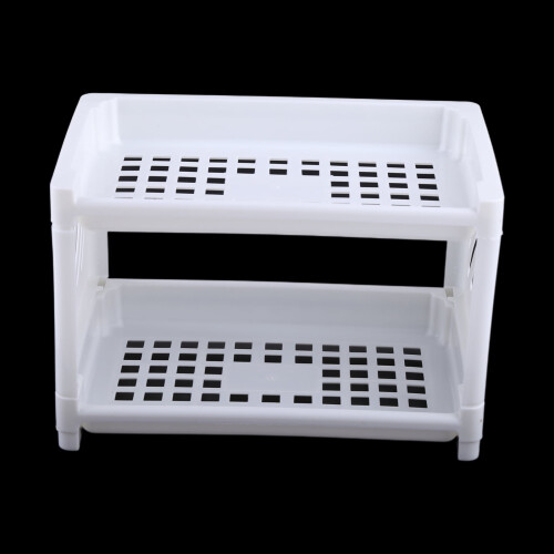 Dubbellaags plastic opbergrek 24,2 x 15 x 17 cm 2