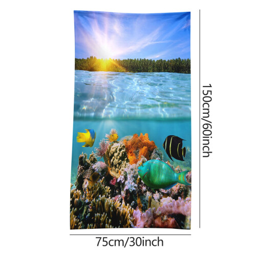Mikrokuituinen rantapyyhe 76x152cm kevyt 2