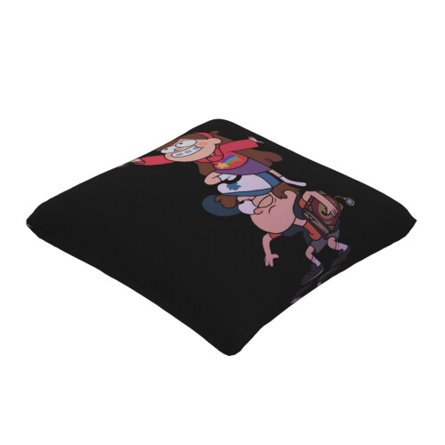 Capa de almofada decorativa Gravity Falls em juta, 45x45 cm (18x18 polegadas) 1