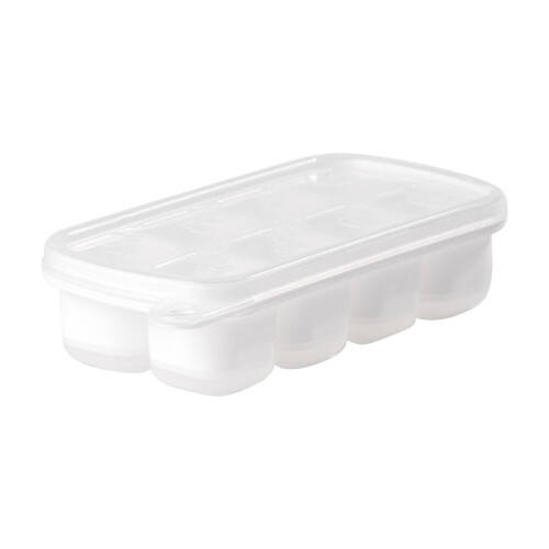 Forma de gelo com tampa, feita de TPE e PP sem BPA, com 8 cavidades. 1