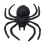 Realistic Black Spider Decoration 9 x 9.5 cm 2