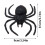 Realistic Black Spider Decoration 9 x 9.5 cm 3
