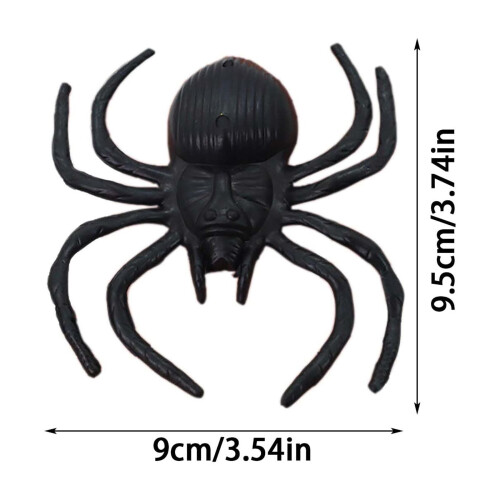 Christmas ornaments plastic black spider decor 1 piece 2