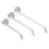 Plastic punch serving ladle clear acrylic 3 pcs 1