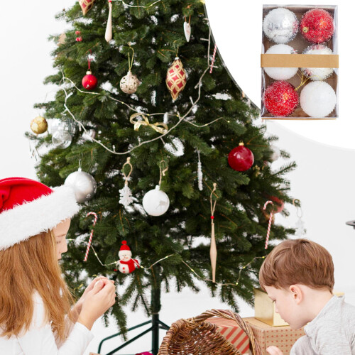 Ensemble de boules de Noël décoratives – à suspendre en plastique 2