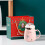 Julmugg i keramik med lock, 450ml, rosa 4