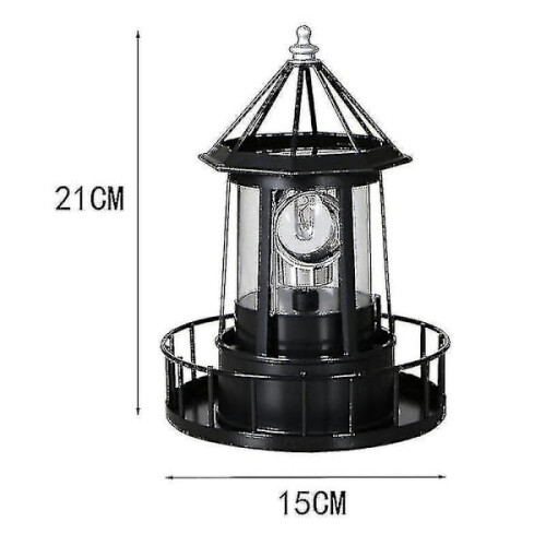 Phare solaire LED rotatif pour jardin 2