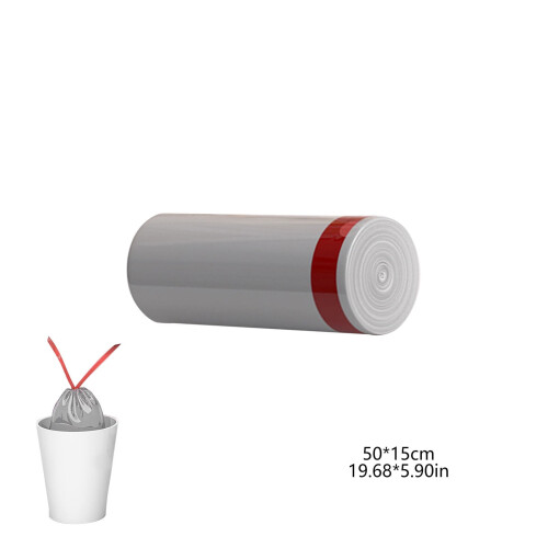 Σακούλες σκουπιδιών με χοντρό κορδόνι 50x15cm γκρι 2